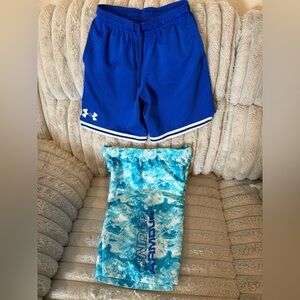 Under Armour Kids Blue and Aqua Shorts Set